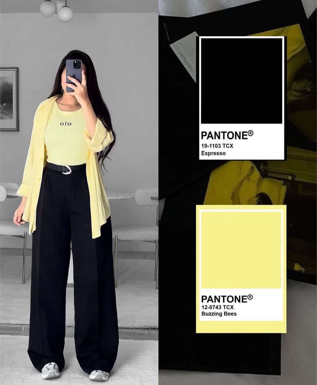 Button Down Shirt With Inner & Formal Wide Leg Pant