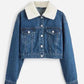 collar furr DENIM JACKET