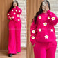 hotpink tracksuit sunflowers
