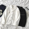 white / black denim jacket (full length mens)
