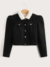 collar furr DENIM JACKET