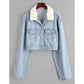 collar furr DENIM JACKET