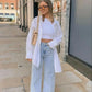 Button Down Shirt With Wide Leg Jeans