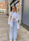 Button Down Shirt With Wide Leg Jeans