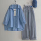 Button Down Shirt With Wide Leg Jeans