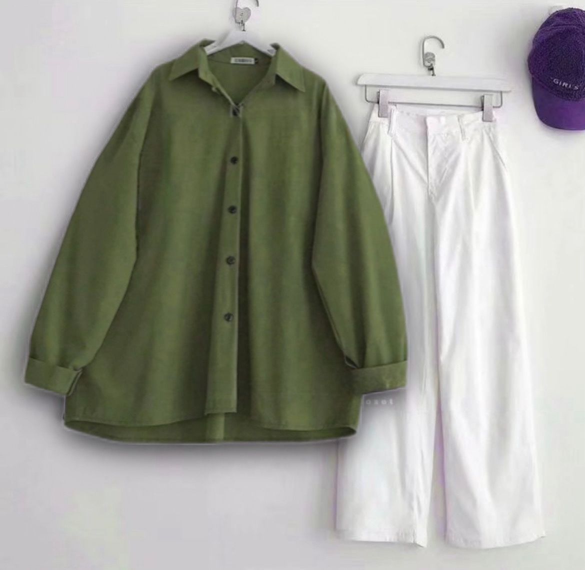 Button Down Shirt With Wide Leg Jeans