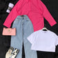 Button Down Shirt With Wide Leg Jeans