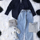 Button Down Shirt With Wide Leg Jeans