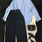 Button Down Shirt With Wide Leg Jeans