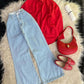 Button Down Shirt With Wide Leg Jeans