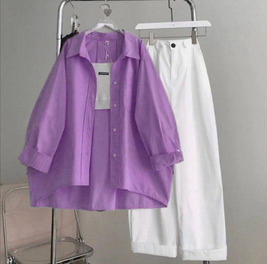 Button Down Shirt With Wide Leg Jeans
