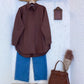 Button Down Shirt With Wide Leg Jeans