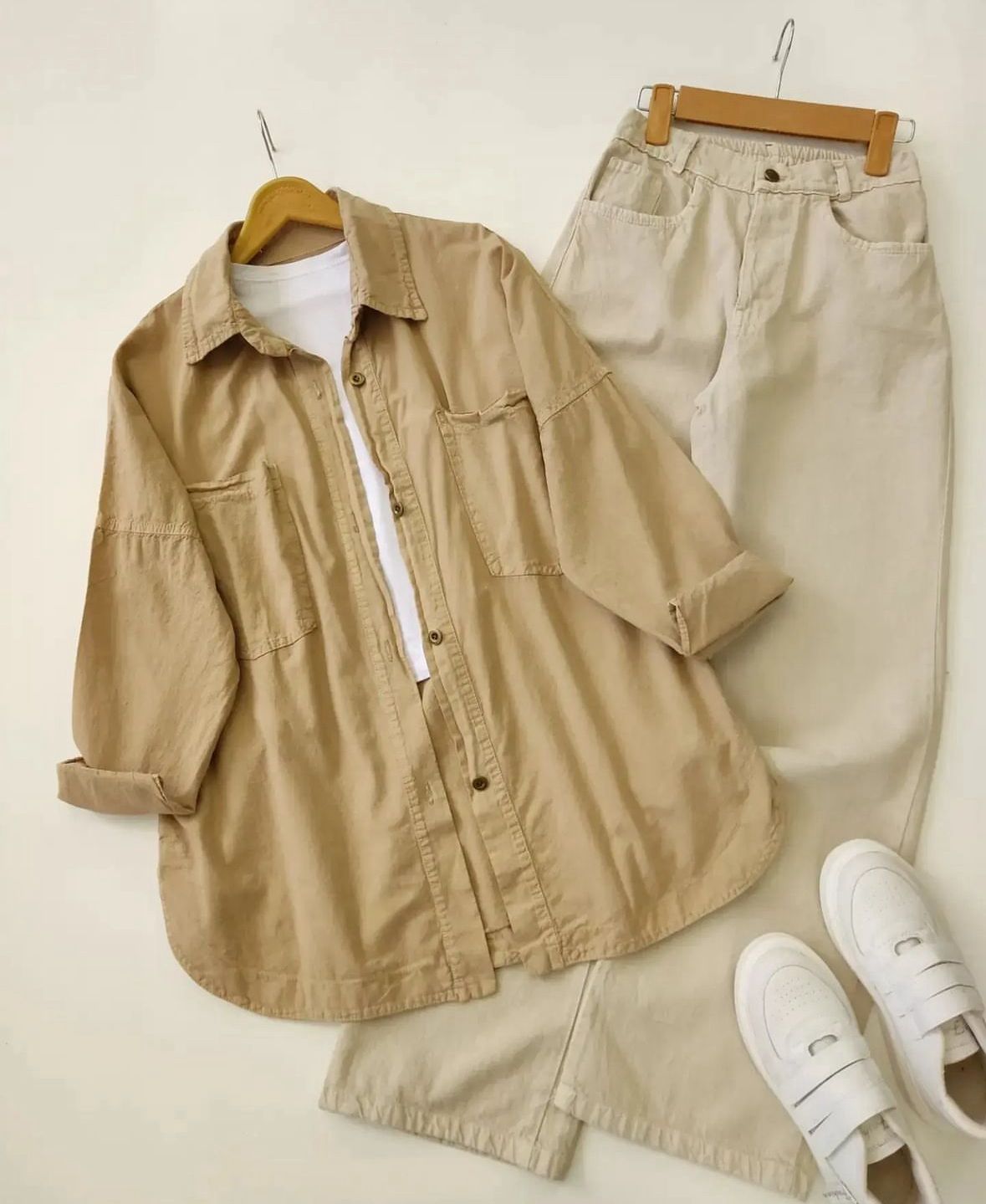 Button Down Shirt With Wide Leg Jeans