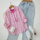 Button Down Shirt With Wide Leg Jeans