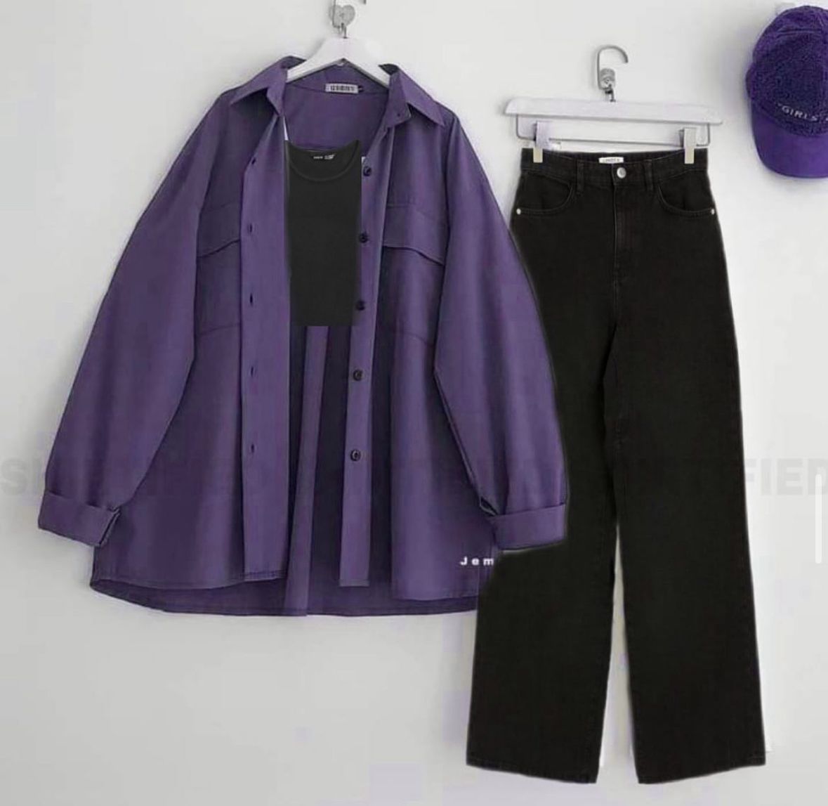 Button Down Shirt With Wide Leg Jeans
