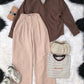 Button Down Shirt With Inner & Formal Wide Leg Pants