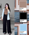 Button Down Shirt With Inner & Formal Wide Leg Pants