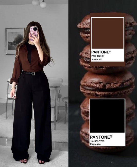 Button Down Shirt With Inner & Formal Wide Leg Pants
