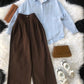 Button Down Shirt With Inner & Formal Wide Leg Pants
