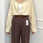 Button Down Shirt With Inner & Formal Wide Leg Pants