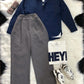 Button Down Shirt With Inner & Formal Wide Leg Pants