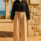 Button Down Shirt With Inner & Formal Wide Leg Pants