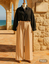 Button Down Shirt With Inner & Formal Wide Leg Pants