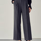 Grey Formal Wide Leg Pants