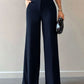 Navy Blue Formal Wide Leg Pants