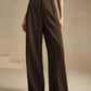 Brown Formal Wide Leg Pants