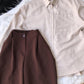 Button Down Shirt With Inner & Formal Wide Leg Pants