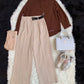 Button Down Shirt With Inner & Formal Wide Leg Pants