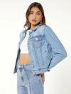 IceBlue Crop Denim Jacket