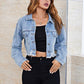 Blue Crop Denim Jacket