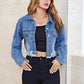 MidBlue Crop Denim Jacket