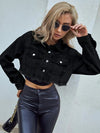 Black Crop Denim Jacket